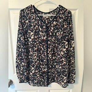 Sheer long sleeve blouse